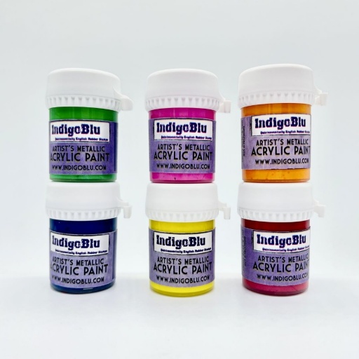 Artist's Metallic Acrylic Paint Set - Alice and Friends - (20ml x 6)